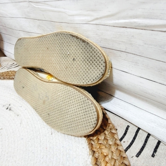 TOMS ALPARGATA CANVAS PRINTED ESPADRILLE Birch Trop Palm Rope, sz 9 - Picture 9 of 9